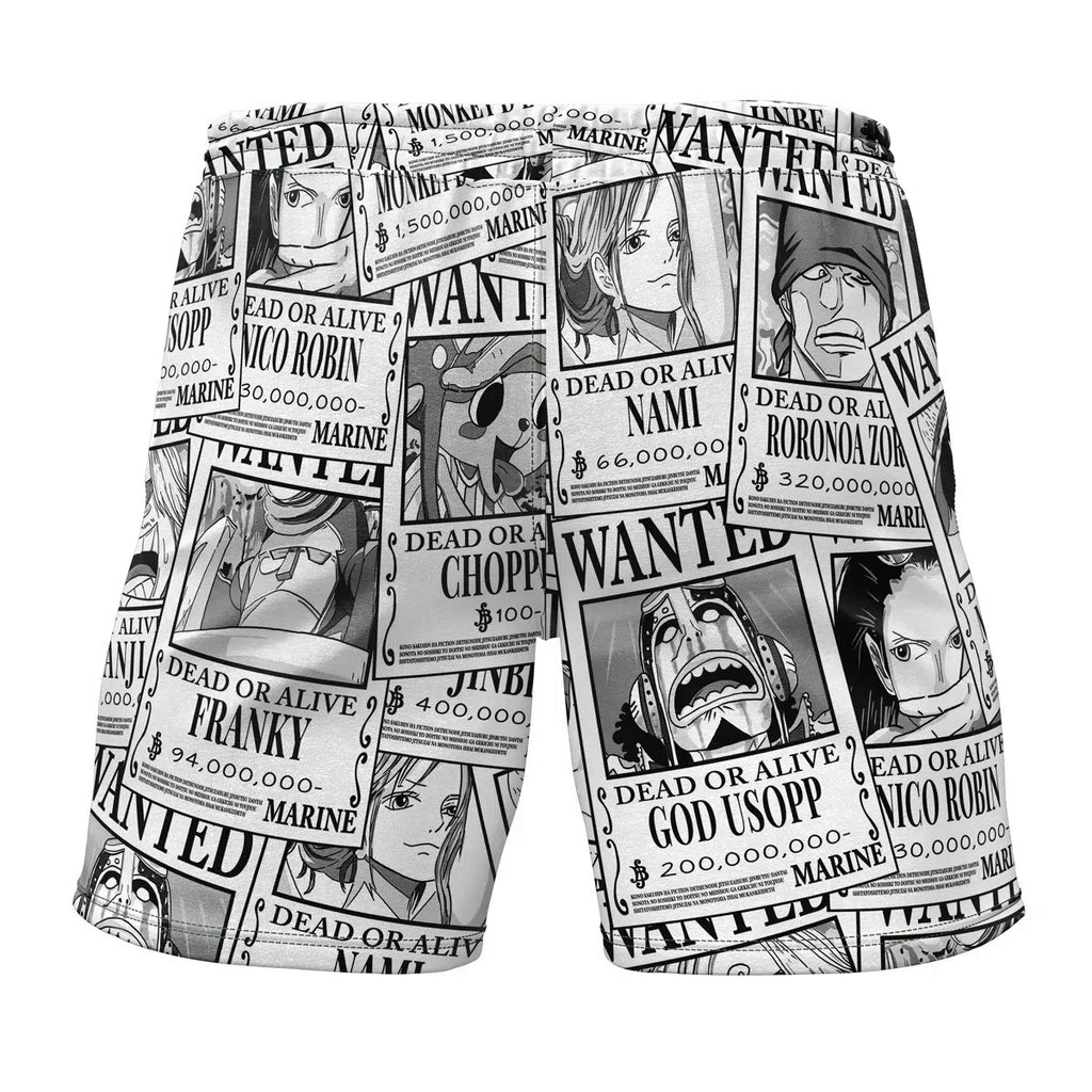 Aloha Straw Hat Wanted Poster Gym Shorts