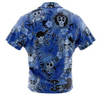 One Piece Skull Logo Blue Hawaiian Shirt