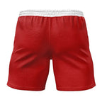 Baki Red Athletic Shorts | Breathable Drawstring Sweatpants Anime Fighting Style