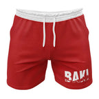 Baki Red Athletic Shorts | Breathable Drawstring Sweatpants Anime Fighting Style