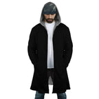 One Piece Straw Hat Pirates Skull Sherpa Lined Long Hooded Coat