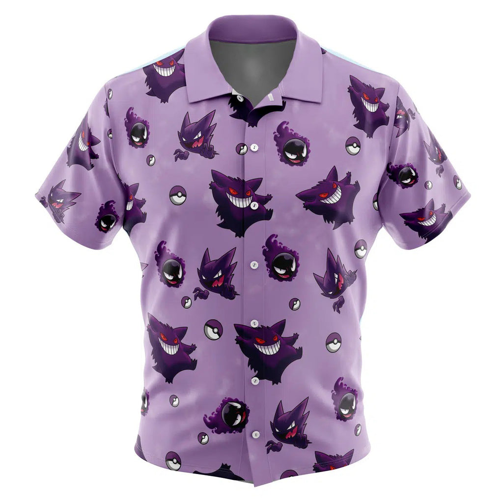 Pokemon Gastly Haunter Gengar Purple Hawaiian Shirt
