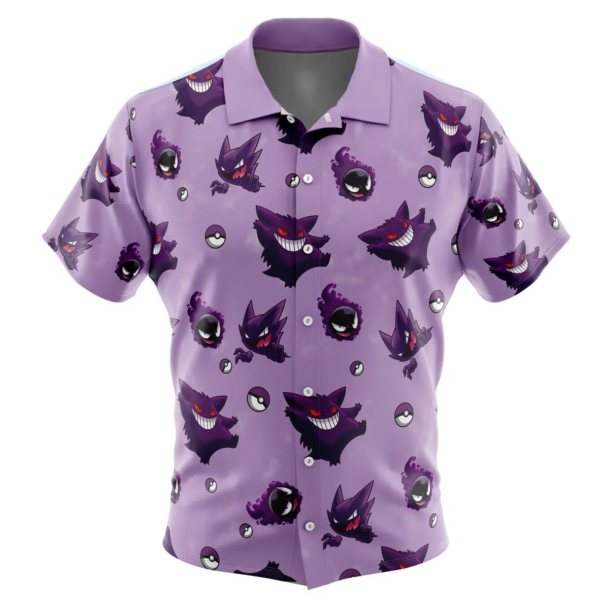 Pokemon Gastly Haunter Gengar Purple Hawaiian Shirt