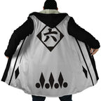 Bleach Byakuya Kuchiki Long Polar Fleece Zip Coat