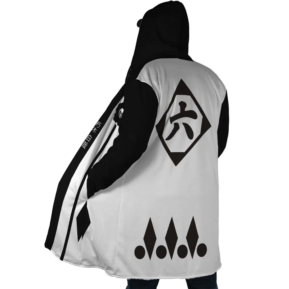 Bleach Byakuya Kuchiki Long Polar Fleece Zip Coat