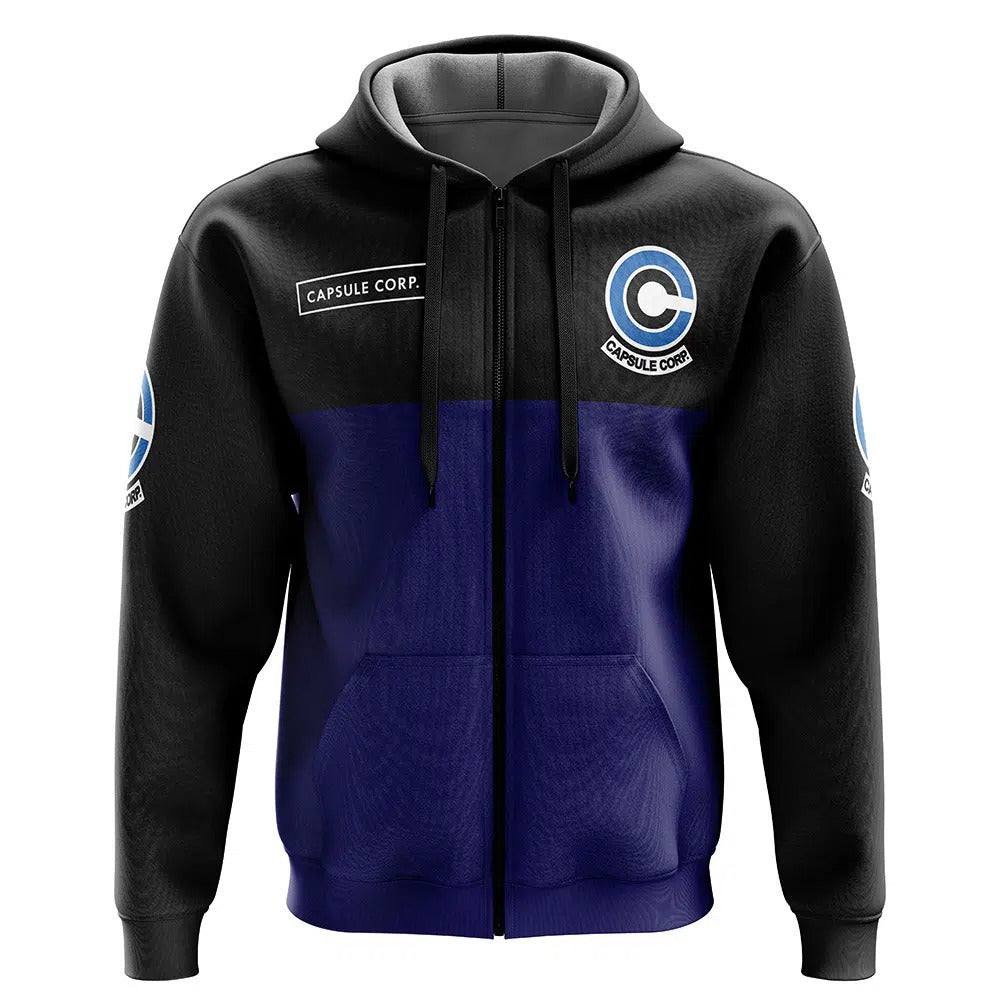 Dragon Ball Capsule Corp Zip Up Hoodie