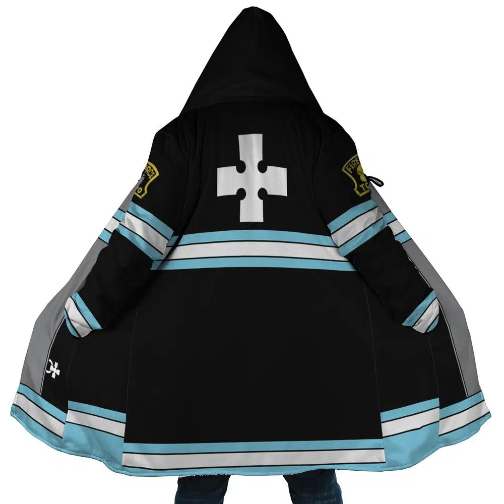 Fire Force Uniform Long Polar Fleece Zip Coat
