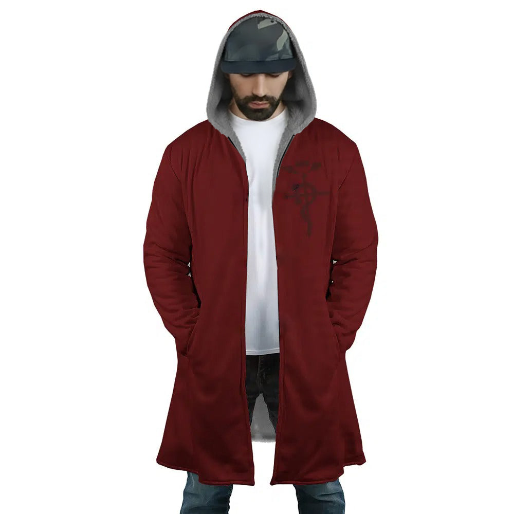 Fullmetal Alchemist Flamel Long Polar Fleece Zip Coat