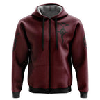 Dark Alchemy Symbol Burgundy Zip-Up Hoodie