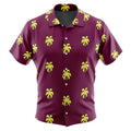 Plum Purple Yellow Palm Tree Hawaiian Shirt