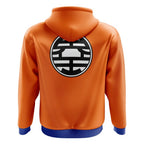 Dragon Ball Turtle Solid Orange Blue-Trim Zip-Up Hoodie