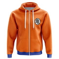 Dragon Ball Turtle Solid Orange Blue-Trim Zip-Up Hoodie