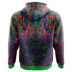 Psychedelic Mushroom Skull All Over Print Hoodie