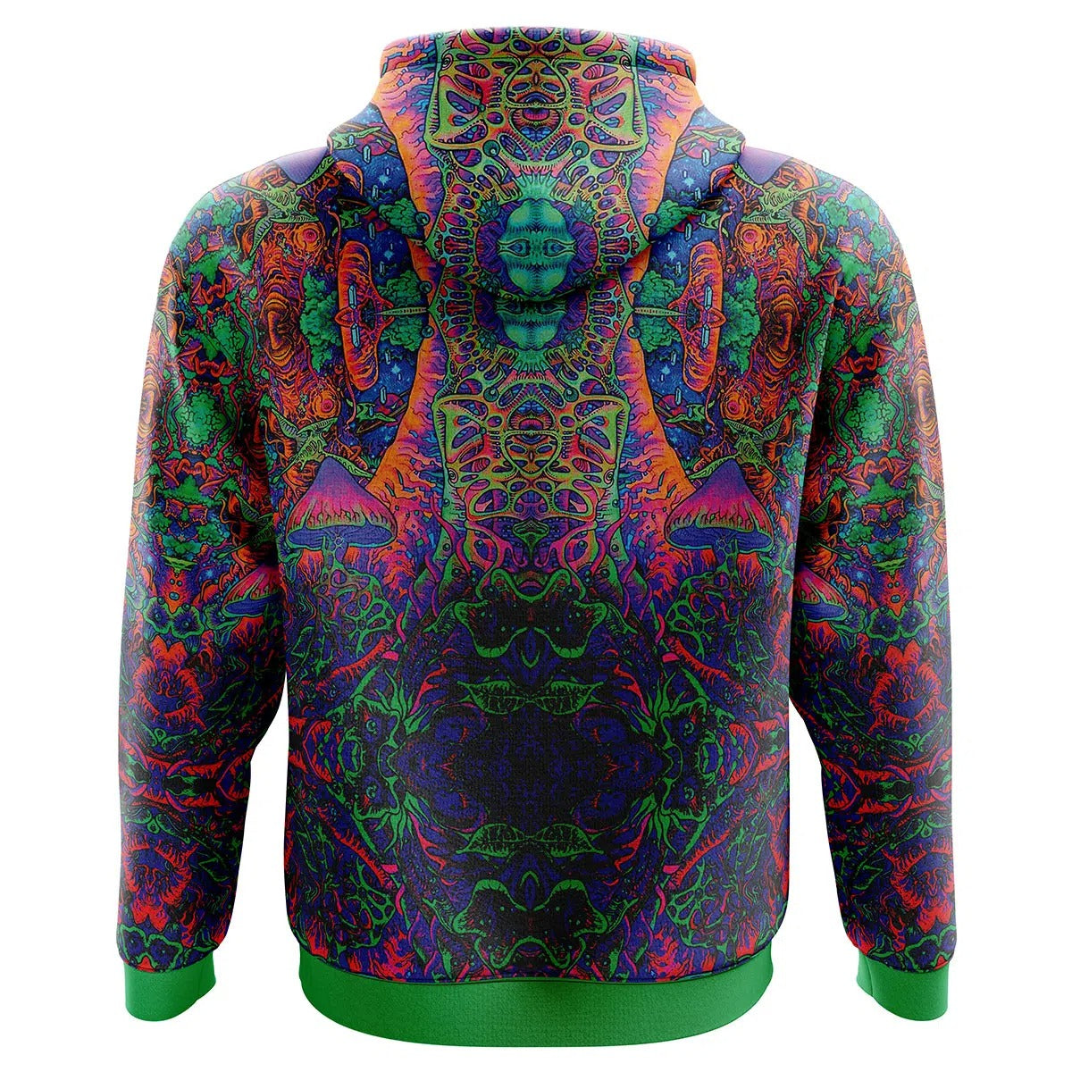 Psychedelic Mushroom Skull All Over Print Hoodie