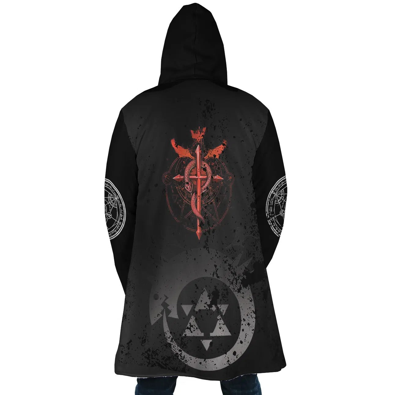 Fullmetal Alchemist Caduceus Transmutation Zip Hooded Cloak