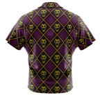 JoJo Yoshikage Kira Purple Diamond Skull Hawaiian Shirt