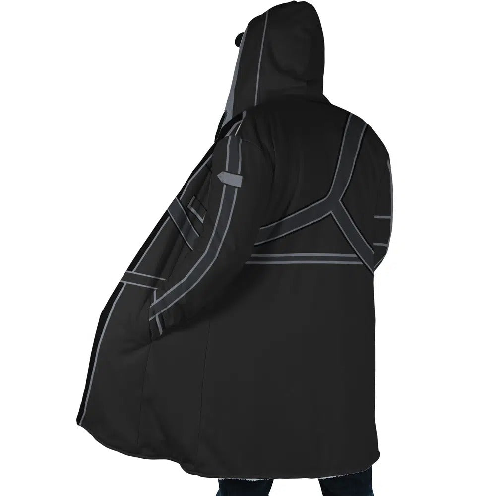 Sword Art Online Line Print Fleece Hooded Cloak