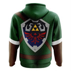 Zelda Link Green Tunic Zip-Up Hoodie