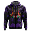 Majora's Mask Purple Black All-Over Print Zip-Up Hoodie
