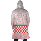 Demon Slayer Nezuko Grid Fleece Hooded Cloak