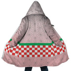 Demon Slayer Nezuko Grid Fleece Hooded Cloak