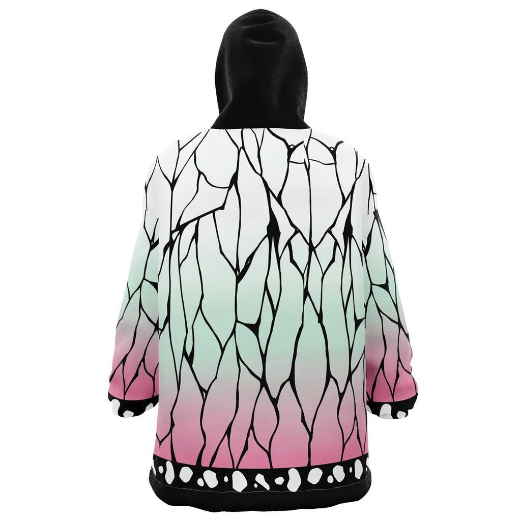 Demon Slayer Shinobu Butterfly Pattern Hoodie Blanket