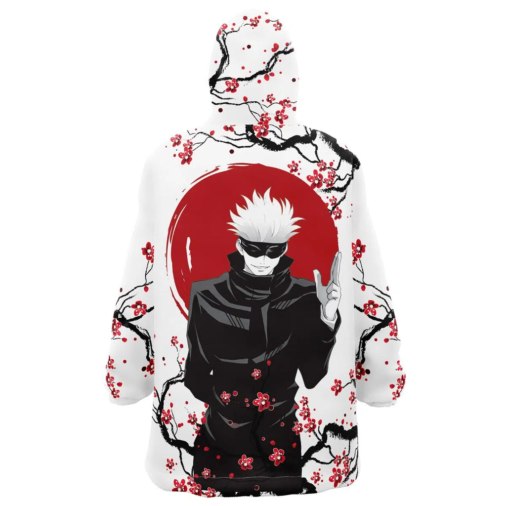 Jujutsu Kaisen Gojo Satoru Plum Blossom Hoodie Blanket