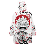 One Piece Luffy Nika Plum Blossom Hoodie Blanket