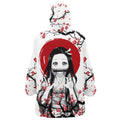 Demon Slayer Nezuko Plum Blossom Hoodie Blanket