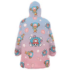 One Piece Chopper Gradient Hoodie Blanket