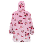 Cute Kirby All Over Print Hoodie Blanket