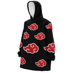 Akatsuki Red Cloud Oversized Hoodie Blanket