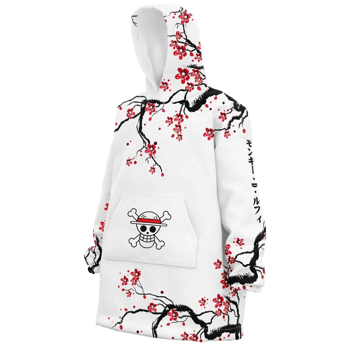 One Piece Luffy Nika Plum Blossom Hoodie Blanket