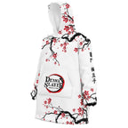 Demon Slayer Nezuko Plum Blossom Hoodie Blanket