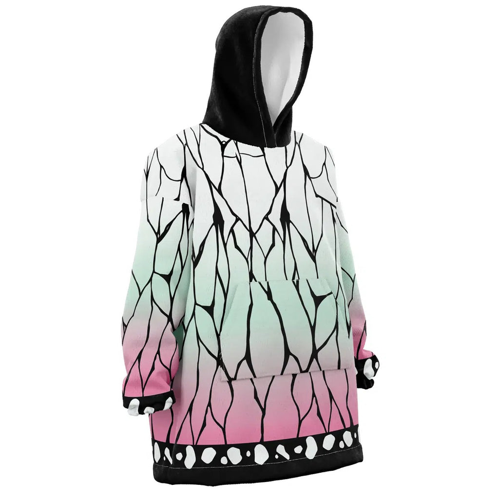 Demon Slayer Shinobu Butterfly Pattern Hoodie Blanket