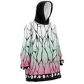 Demon Slayer Shinobu Butterfly Pattern Hoodie Blanket