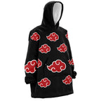 Akatsuki Red Cloud Oversized Hoodie Blanket