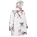 One Piece Luffy Nika Plum Blossom Hoodie Blanket