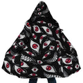 Anime Blood Eyes All Print Fleece Hooded Cloak