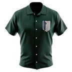 Attack On Titan Survey Corps Wings Of Freedom Green Hawaiian Shirt