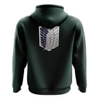 Attack on Titan Survey Corps Dark Green Zip-Up Hoodie