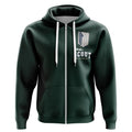 Attack on Titan Survey Corps Dark Green Zip-Up Hoodie
