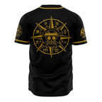 One Piece Straw Hats Grand Fleet Black Gold Baseball Jersey