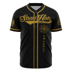 One Piece Straw Hats Grand Fleet Black Gold Baseball Jersey