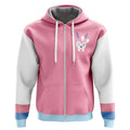 Pokémon Sylveon Pink White Color-Block Zip-Up Hoodie