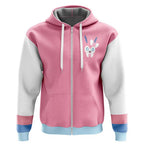 Pokémon Sylveon Pink White Color-Block Zip-Up Hoodie