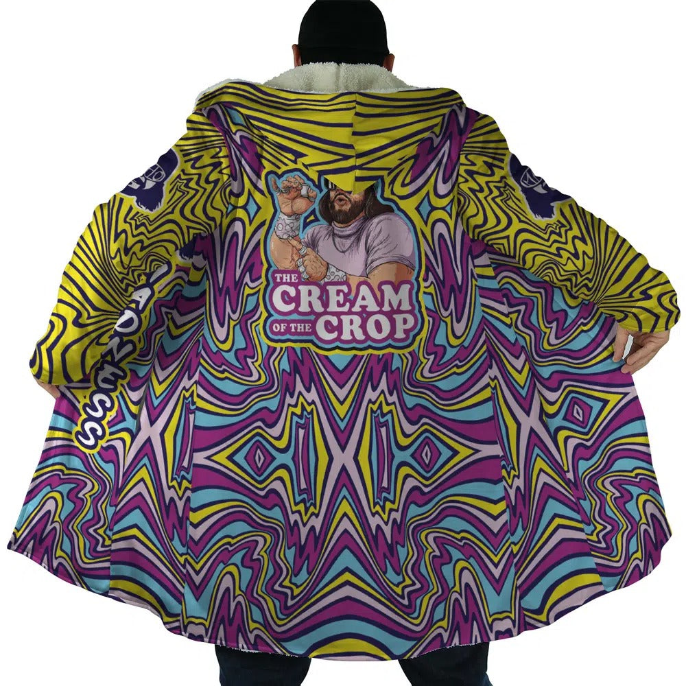 WWE Macho Man Psychedelic Wave Zip Hooded Cloak