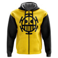 One Piece Trafalgar Law Heart Pirates Yellow Black Zip-Up Hoodie