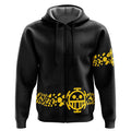 One Piece Law Heart Pirates Black Yellow Dot Zip-Up Hoodie