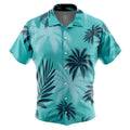 Teal Gradient Palm Tree All Over Print Hawaiian Shirt